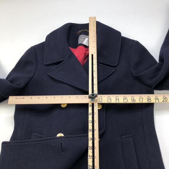 J. Crew 10 Stadium Cloth Nello Gori Wool Double Breasted Gold Button Jacket - Picture 11 of 16